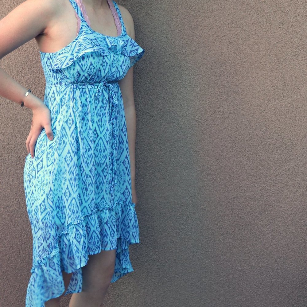 Kids dress, Monochromatic blue